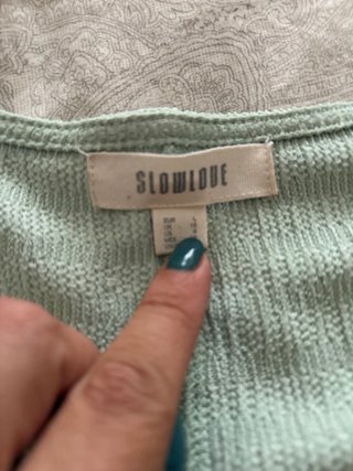 Camiseta Slowelove fruncida verde L