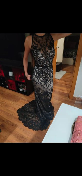 Vestido Pronovias Negro Encaje