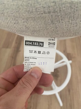 Taburete LIDKULLEN regulable Ikea beige/blanca