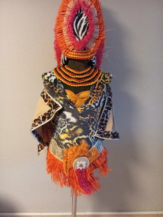 Disfraz Carnaval Chica Africana Multicolor