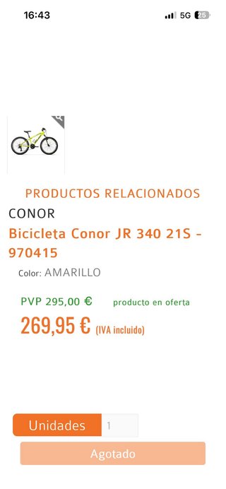 Bicicleta Scott 340 Montaña junior 6-9 años