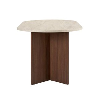 Mesa Comedor Ovalada Piedra y Madera