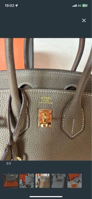 Bolso Hermes Birkin 25 Etoupe