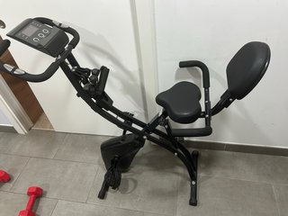 Bicicleta Estática Negra Plegable