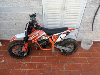Moto KTM 2T Motocross Naranja/Blanca