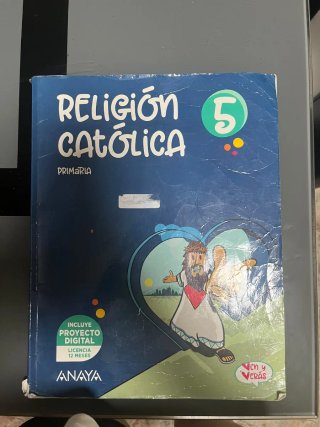 Libro de religión de 5 primaria en Quintanar derey