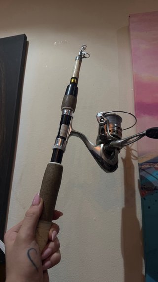 Caña Pesca Telescópica + Carrete Carolina 104