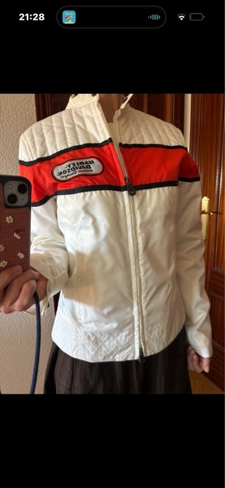 Cazadora Harley Davidson Blanca y Roja
