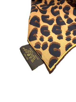 Pañuelo Louis Vuitton Animal Print Marrón