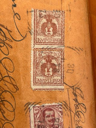 Rara busta con francobolli d'epoca 1900