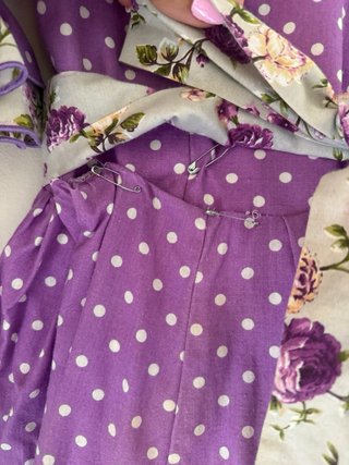 Vestido Flamenca Niña Morado Lunares