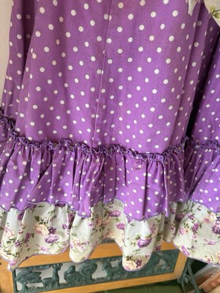 Vestido Flamenca Niña Morado Lunares