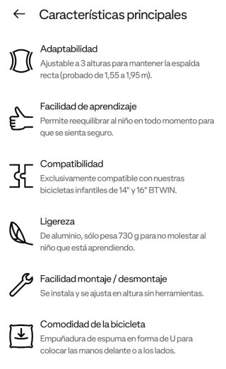 Barra ayuda bici niños