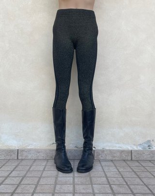 Leggings neri glitterati elasticizzati
