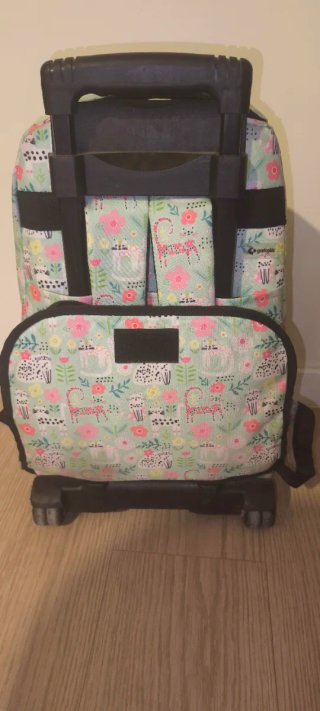 Mochila Bobs con ruedas y estampado floral