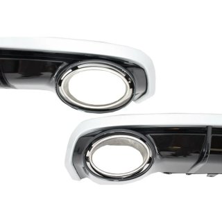 Difusor trasero Audi A6 C7 look RS6 con paragolpes