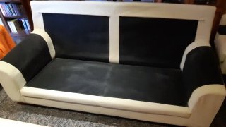 Sofá 3 plazas beige tela desenfundable labable