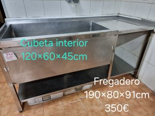 Mesa de trabajo acero inox 140cm Cocina Taller