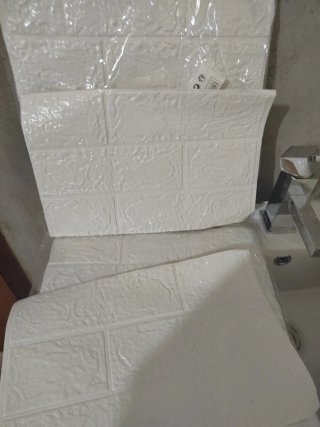 Azulejos Adhesivos Imitación Ladrillo Blanco