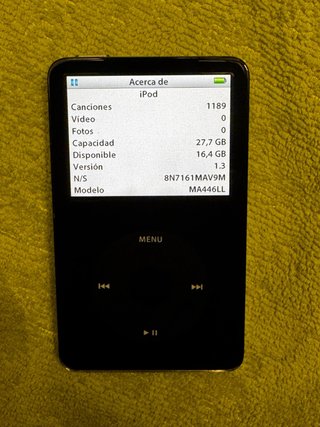 iPod 5.5 original con batería nueva (iPad classic)