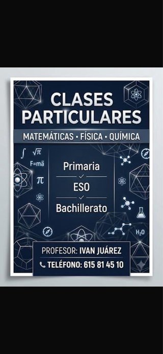 Profesor de matemáticas, física y quimica.