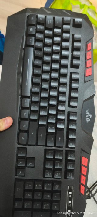 Ratón y Teclado Gaming Negro/Rojo