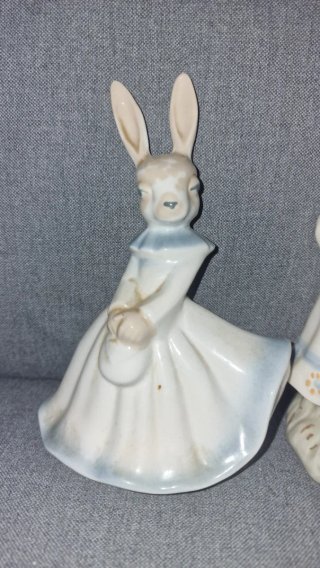 Conjunto 2 figuras porcelana Sanbo
