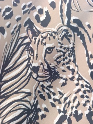 Tela Algodón Estampado Animal Print