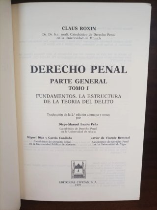 Derecho Penal Parte General Tomo I Claus Roxin