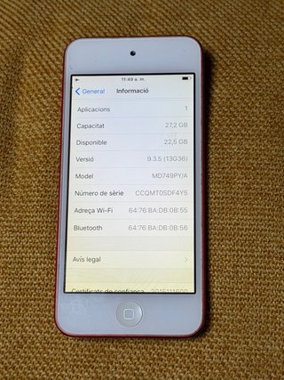 iPod Edición Especial Rojo32gb