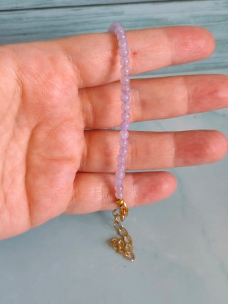 Pulsera Cuarzo Luna Lavanda Natural.