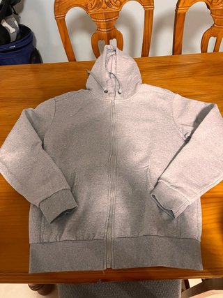 Chaqueta con cremallera gris