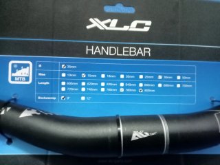 Manillar XLC Doble Altura 800mm 35mm