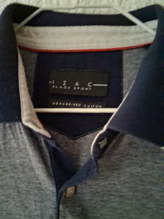 Camiseta Izac Azul y Gris
