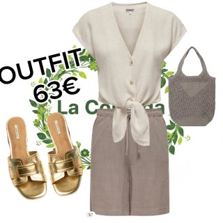 ONLY: Blusa y Shorts Calzado: Corina Bolso algodón