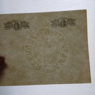 Foglio Contratti di Borsa 1989 filigrana filati