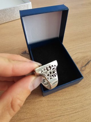 Maxi Anillo Calado de Plata 925 Vintage Boho