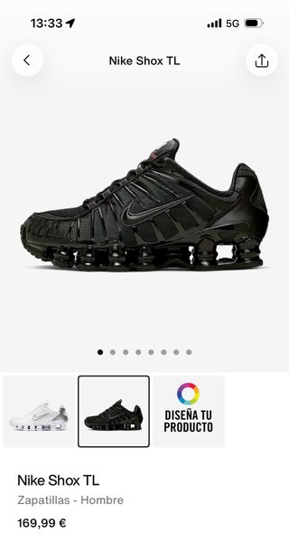 Nike Shox TL Negro  Tallas 42,5, 44, 44,5