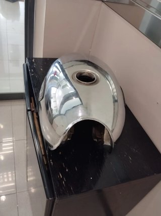 Depósito moto cromado nuevo Hanway