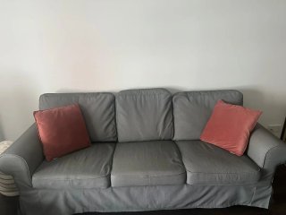 Sofá de 3 plazas gris