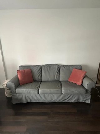 Sofá de 3 plazas gris