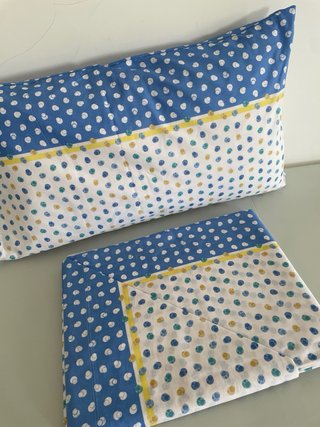 Completo Lenzuola Matrimoniale Pois Cotone 100%