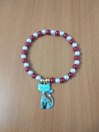 Lote 5 Pulseras Elásticas de 19,5 cm con gatitos