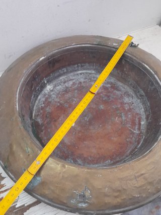 Grande ciotola in rame antico