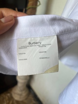Camisa Burberry Blanca Hombre