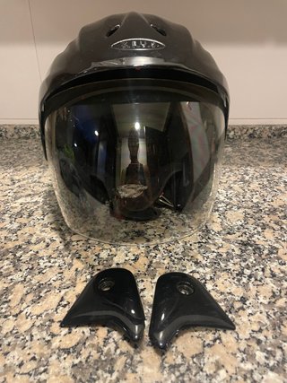 Casco Moto Integral Negro Talla L