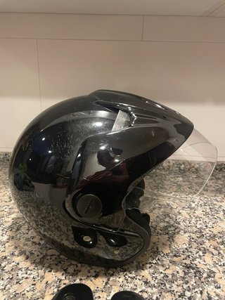 Casco Moto Integral Negro Talla L