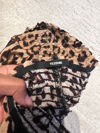 Pantalones anchos estampado leopardo