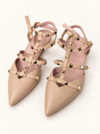 Bailarinas Angari Beige con Tachuelas