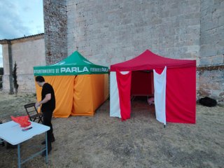 Carpa plegable medieval